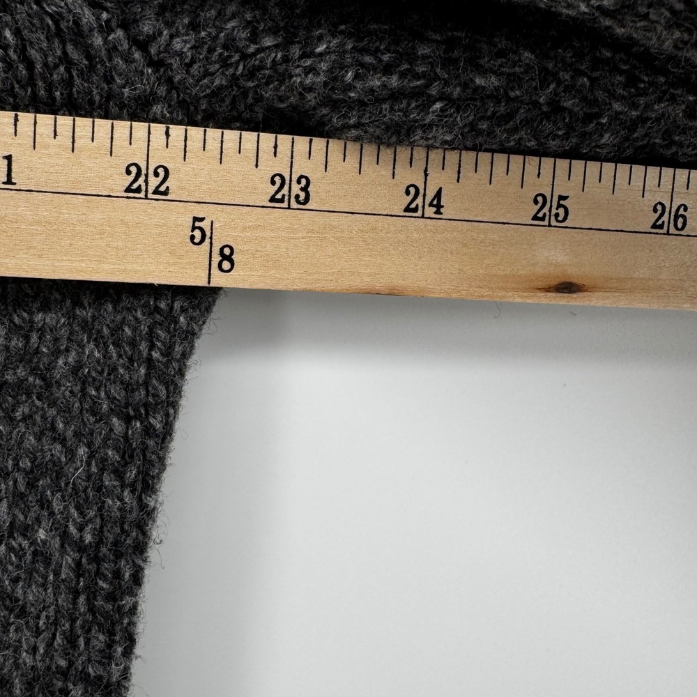 LL Bean Mens 100% Lambswool Fair Isle Henley Sweater Gray Sz M Nordic Heritage - Picture 7 of 8